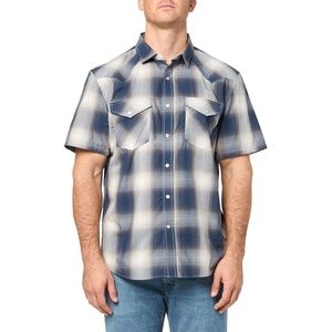 image:imagePendleton Mens Short Sleeve Frontier Shirt Comfortable Cotton PolyesterNavyGrey Plaid