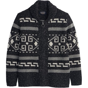image:imagePendleton Mens The Original Westerley Wool Cable Knit Zip Cardigan SweaterBlack Donegal