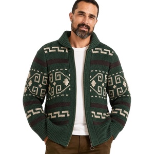 image:imagePendleton Mens The Original Westerley Wool Cable Knit Zip Cardigan SweaterDark Green