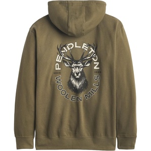 image:imagePendleton Mens Western Heritage Graphic HoodieMilitary GreenBlack