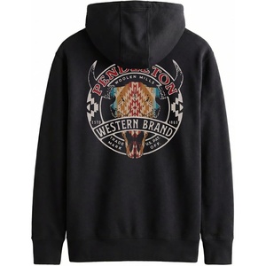 image:imagePendleton Mens Western Heritage Graphic HoodieVintage BlackMulti