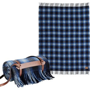 image:imagePendleton Motor Robe Wool Camping Blanket with Leather CarrierMidnight Ombre
