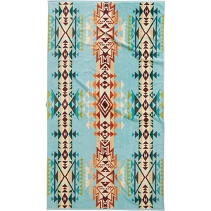 image:imagePendleton Oversized Jacquard Spa Towel 40 x 70 in 100 Cotton Bath TowelAqua