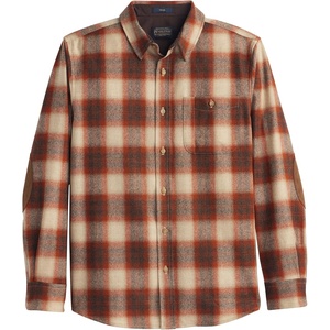 image:imagePendleton Trail Shirt 100 Wool Long Sleeve Shirt for Men SoftRustWhite Plaid