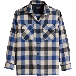 image:imagePendleton Womens Boyfriend Board Shirt 100 WoolBlueTan Check