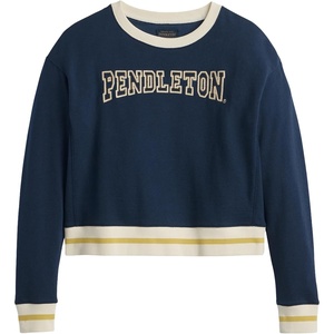 image:imagePendleton Womens Embroidered Graphic French Terry SweaterNavy