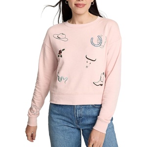 image:imagePendleton Womens Embroidered Graphic French Terry SweaterSoft Rose