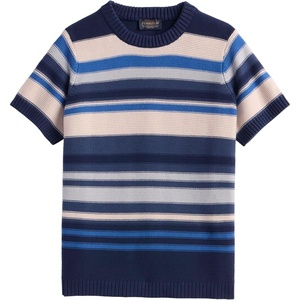 image:imagePendleton Womens Textured Striped Sweater 100 Cotton Crewneck TopNavyIvory Stripe