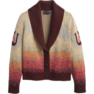 image:imagePendleton Womens Western Scenic Cardigan  100 Cotton Knit Sweater Jacket Ribbed Collar WashableSunrise Ombre