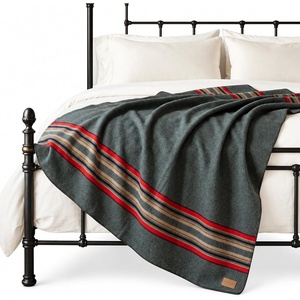 image:imagePendleton Yakima Camp Blanket Twin 66 x 84  Wool CottonGreen Heather